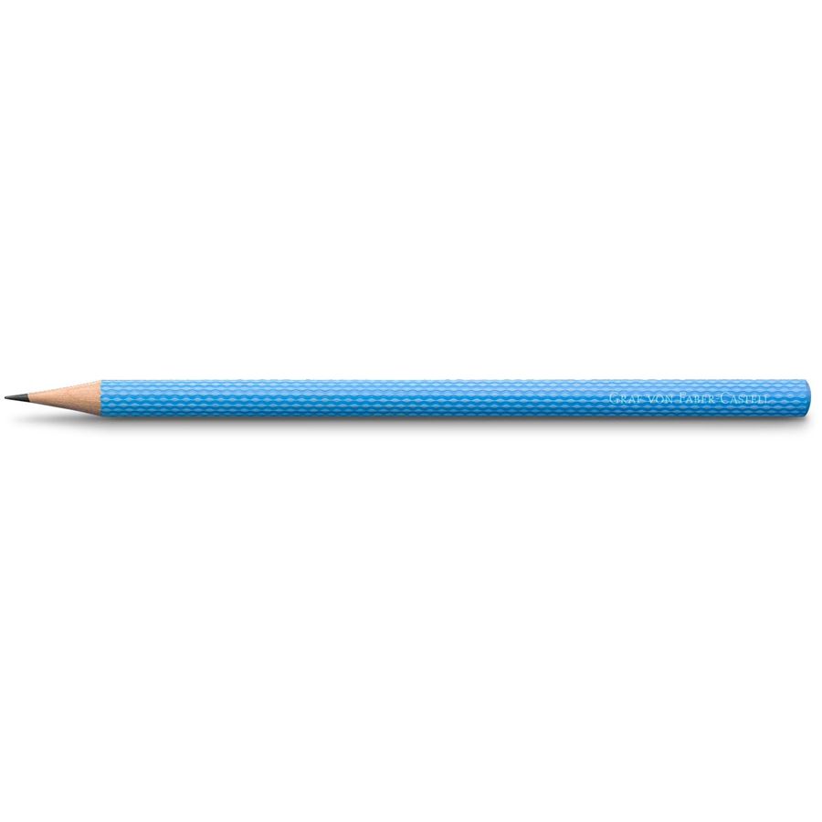 Graf-von-Faber-Castell - 3 matite Guilloche, Blu Golfo