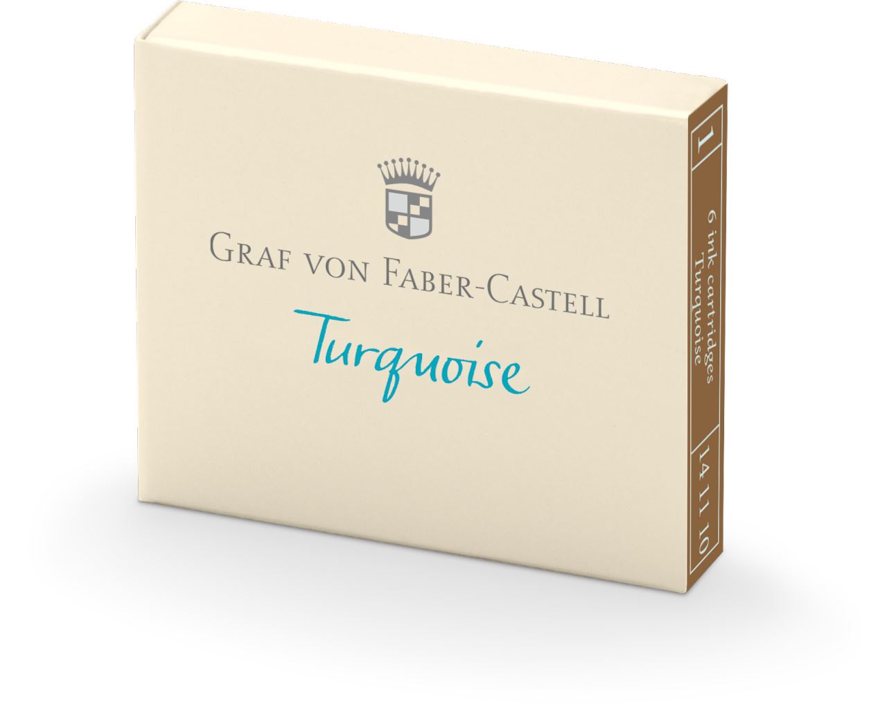 Graf-von-Faber-Castell - 6 cartucce di inchiostro, Turchese