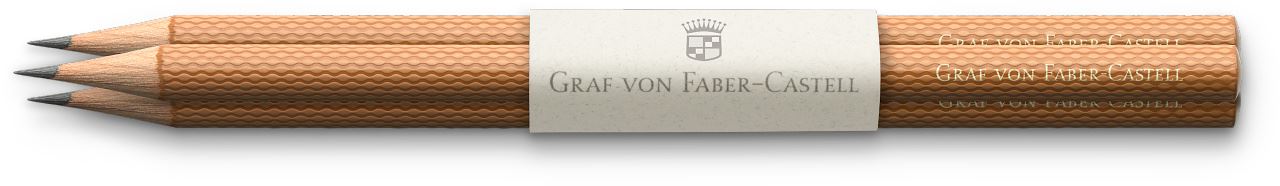 Graf-von-Faber-Castell - 3 matite Guilloche, marrone
