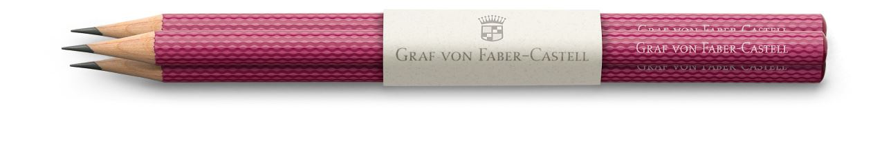 Graf-von-Faber-Castell - 3 matite Guilloche, Fucsia
