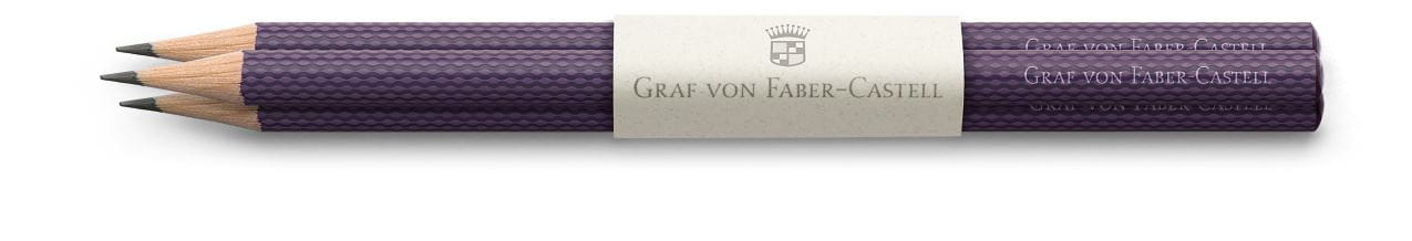 Graf-von-Faber-Castell - 3 matite Guilloche, Viola