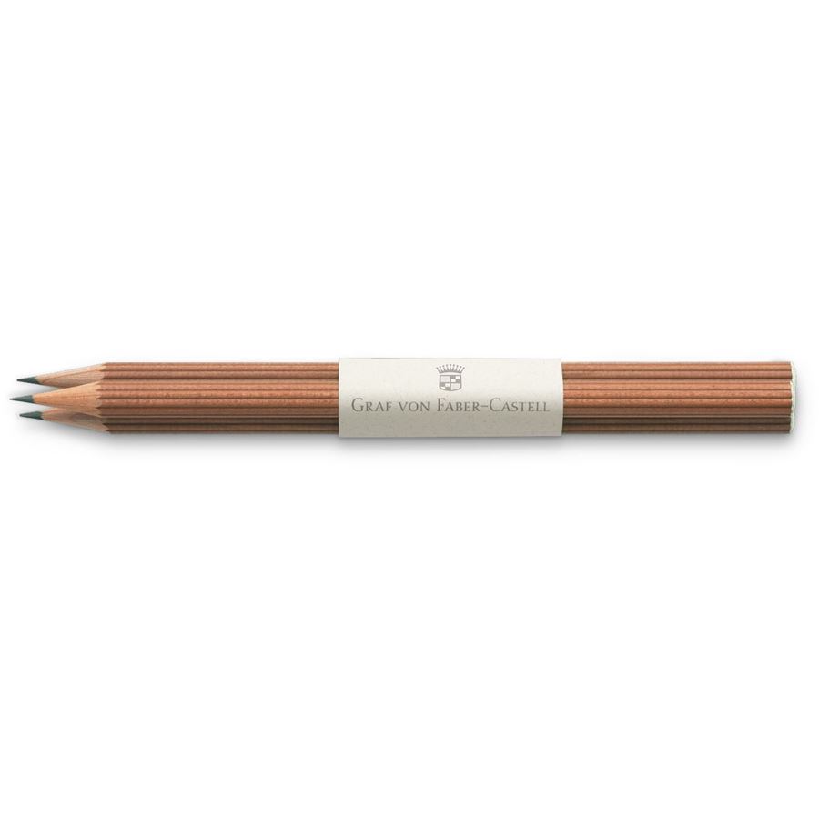 Graf-von-Faber-Castell - 3 matite n. III, Marroni