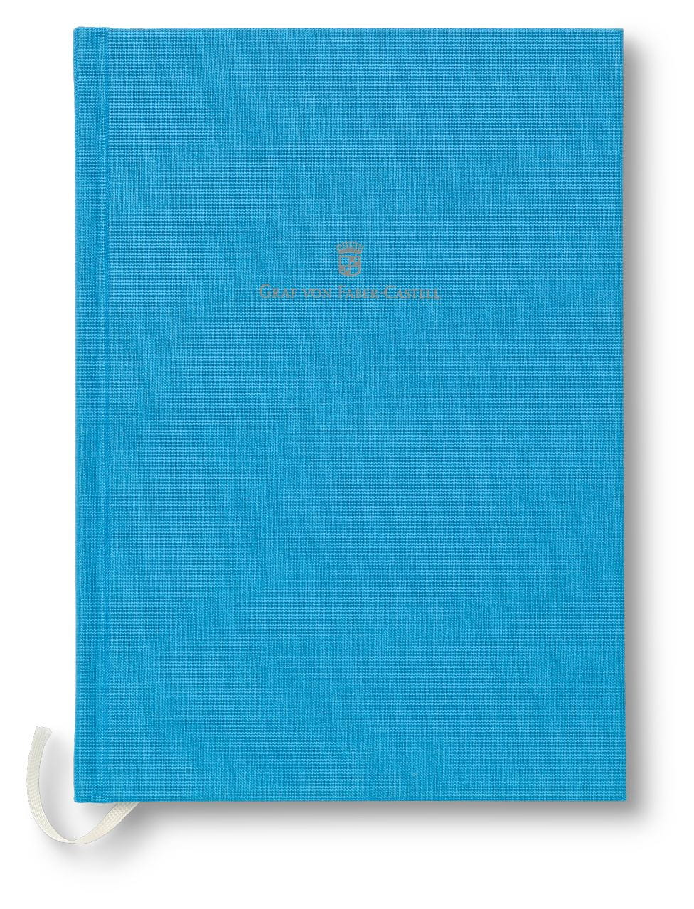 Graf-von-Faber-Castell - Book con copertina in lino A5 Blu Golfo