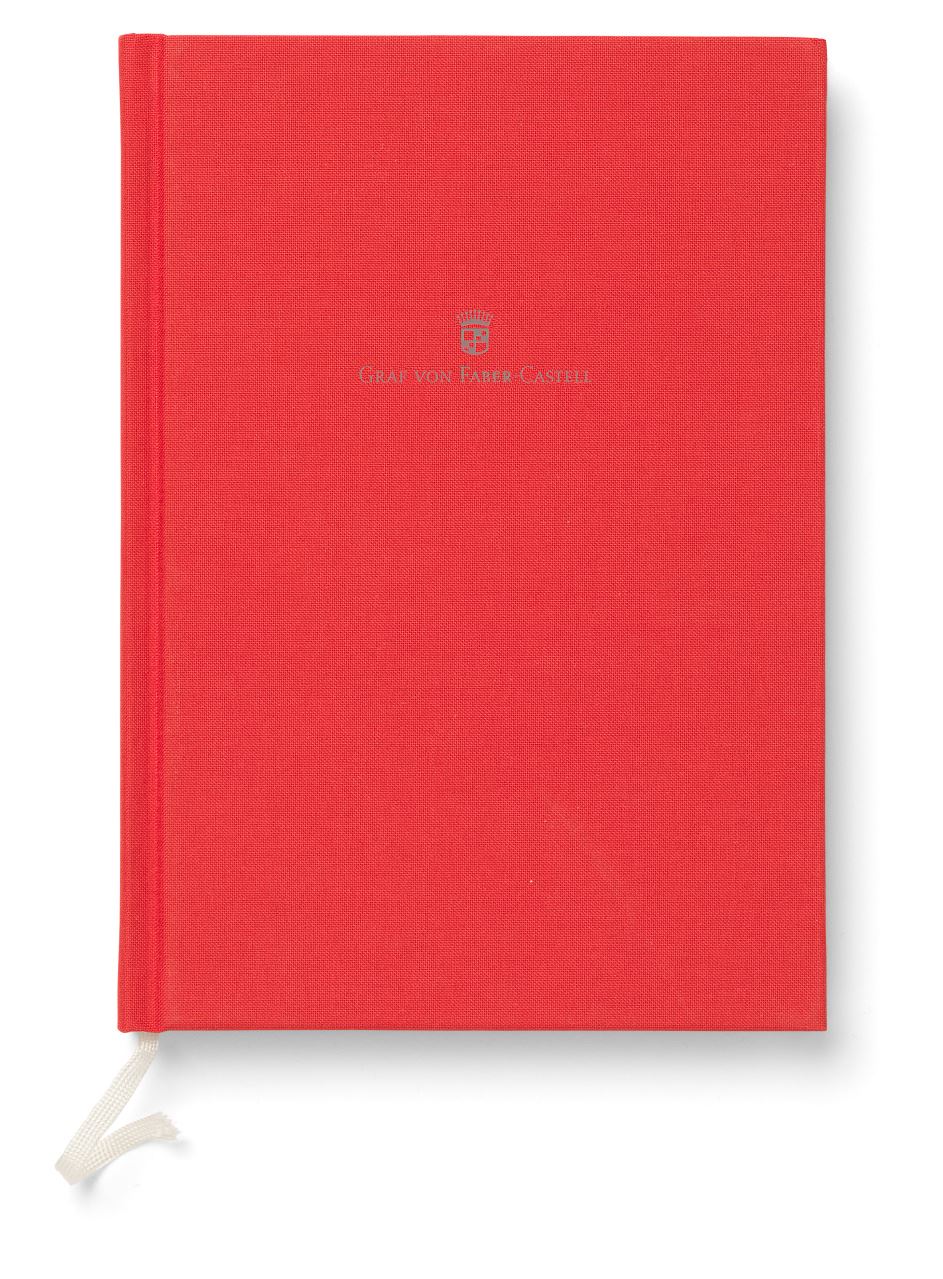 Graf-von-Faber-Castell - Book con copertina in lino formato A5, Rosso India