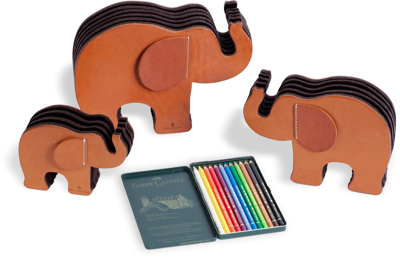 Graf-von-Faber-Castell - Elefante in cuoio naturale, piccolo