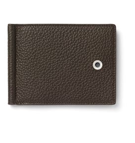 Graf-von-Faber-Castell - Porta carte di credito con clip fermasoldi Cashmere, Moka