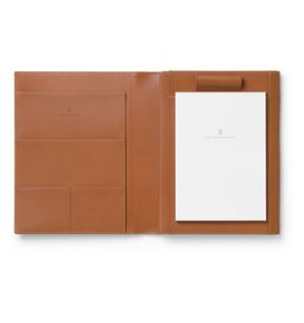 Graf-von-Faber-Castell - Portablocco e  tablet Epsom A5 Epsom, Cognac