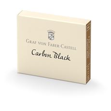 Graf-von-Faber-Castell - 6 cartucce di inchiostro, Nero Carbone