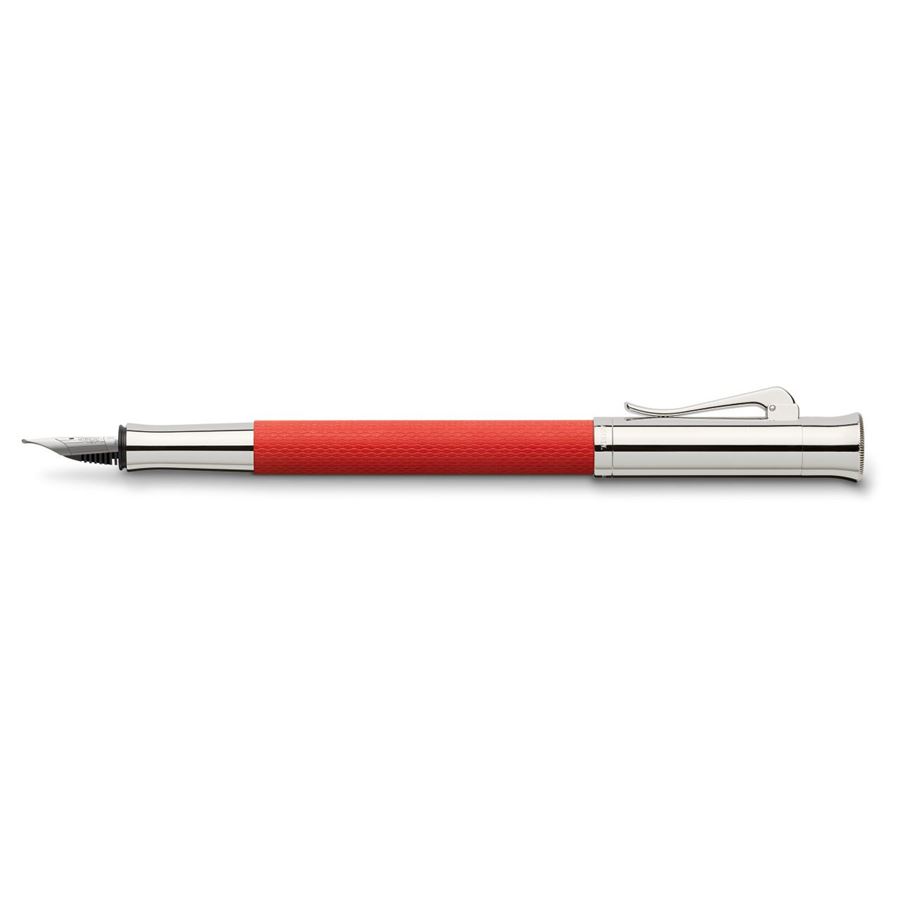 Graf-von-Faber-Castell - Penna stilografica Guilloche Rosso India B