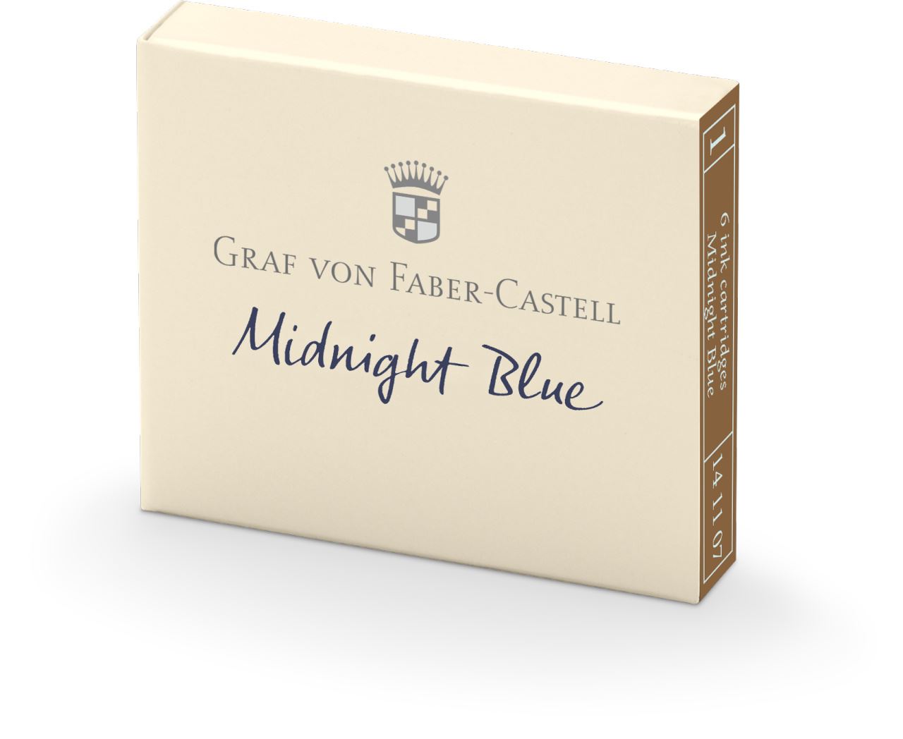 Graf-von-Faber-Castell - 6 cartucce di inchiostro, Midnight Blue