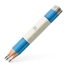 Graf-von-Faber-Castell - 3 matite di ricambio Matita Perfetta, Blu Golfo