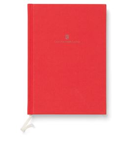 Graf-von-Faber-Castell - Book con copertina in lino A5 Rosso India